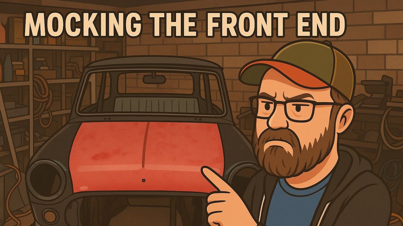 Project Simon: Installing the front end, part 1, mocking the panels, 1968 Classic Mini MKII