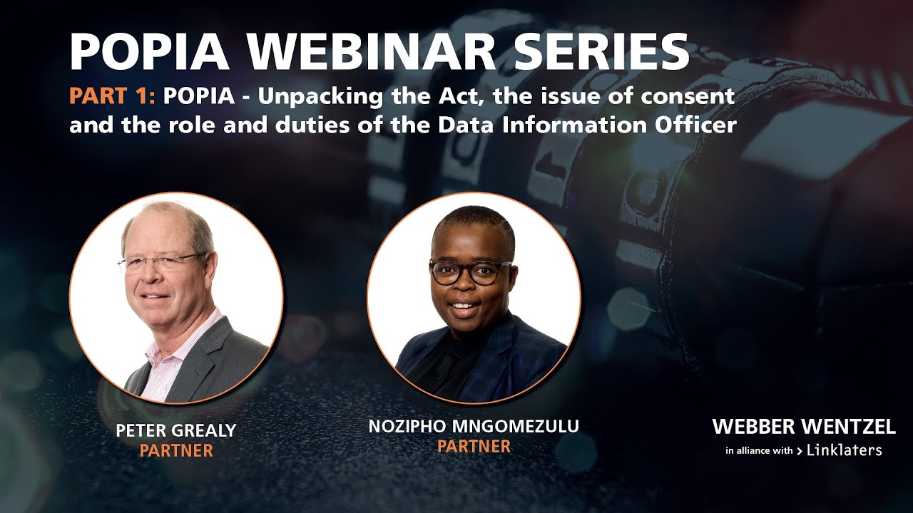 POPIA Webinar Series - Part 1 | Webber Wentzel