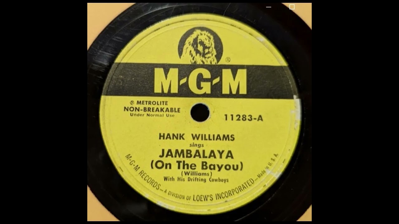 Hank Williams With His Drifting Cowboys - Jambalaya (On the Bayou) (1952)