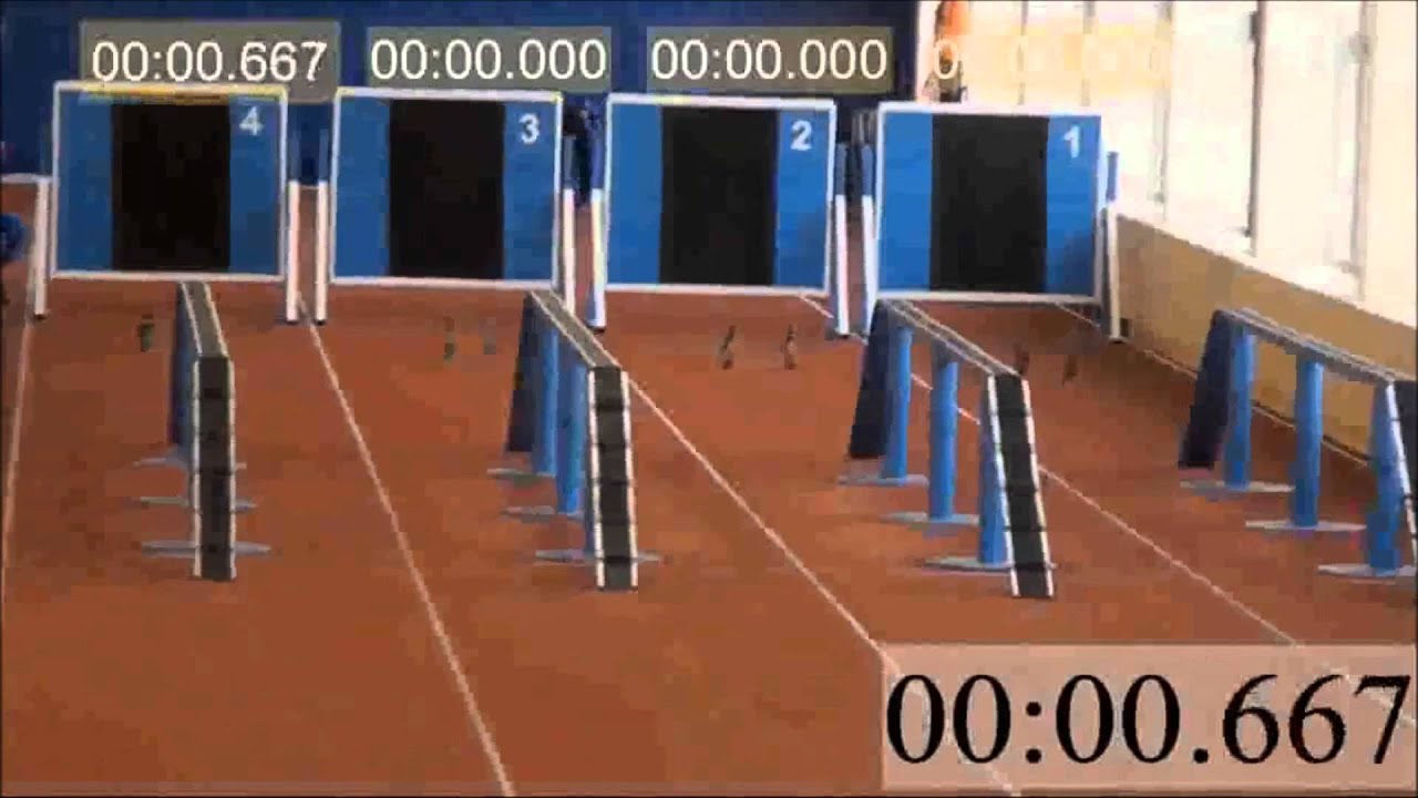 Nationaler Rekord 100m Hindernisbahn (Innen) Wladimir Sidorenko 15.08 sek - National record 100m