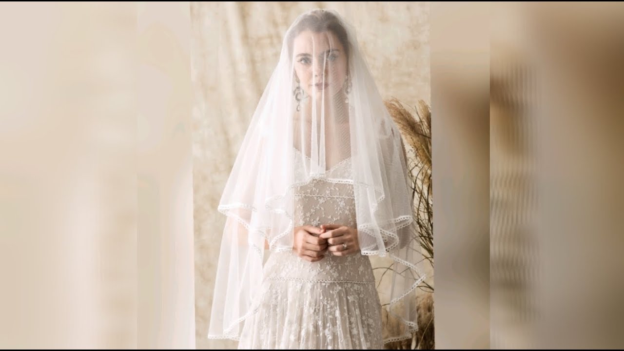 How to make fingertip blusher wedding veil/ bridal veil.