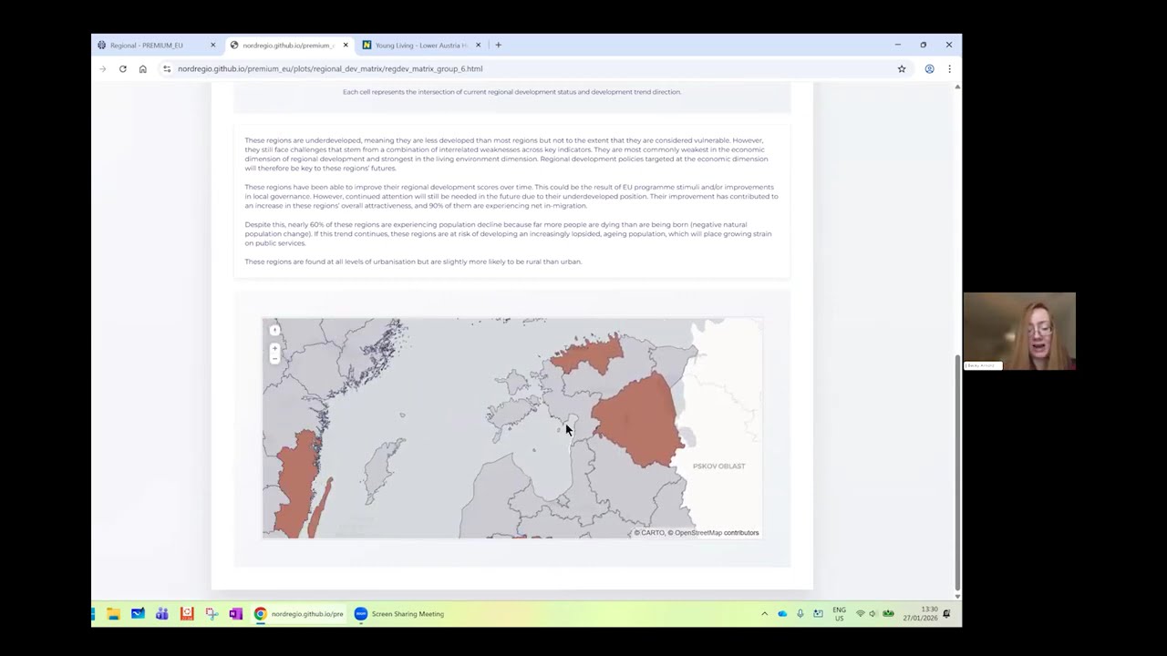 Live demo of the Resilient Regions Policy Dashboard (near-final version, presented 27 January 2026)