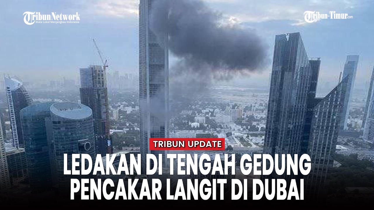 Ledakan di Distrik Keuangan Dubai, Asap Hitam Membubung Usai Drone Iran Ditembak Jatuh