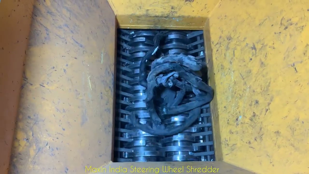 Steering Wheels Shredder, Steering Wheel Shredding, Steering Wheels Crusher, #Metalwheelsshredder,