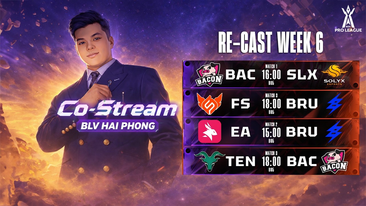 Xem lại: BAC vs SLX | RPL Summer 2026 Tuần 6 | HẢI PHONG 10.03.26