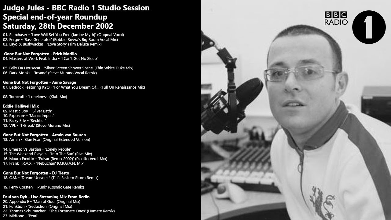 Judge Jules - Studio Session, Special end of year Roundup (28 December 2002)