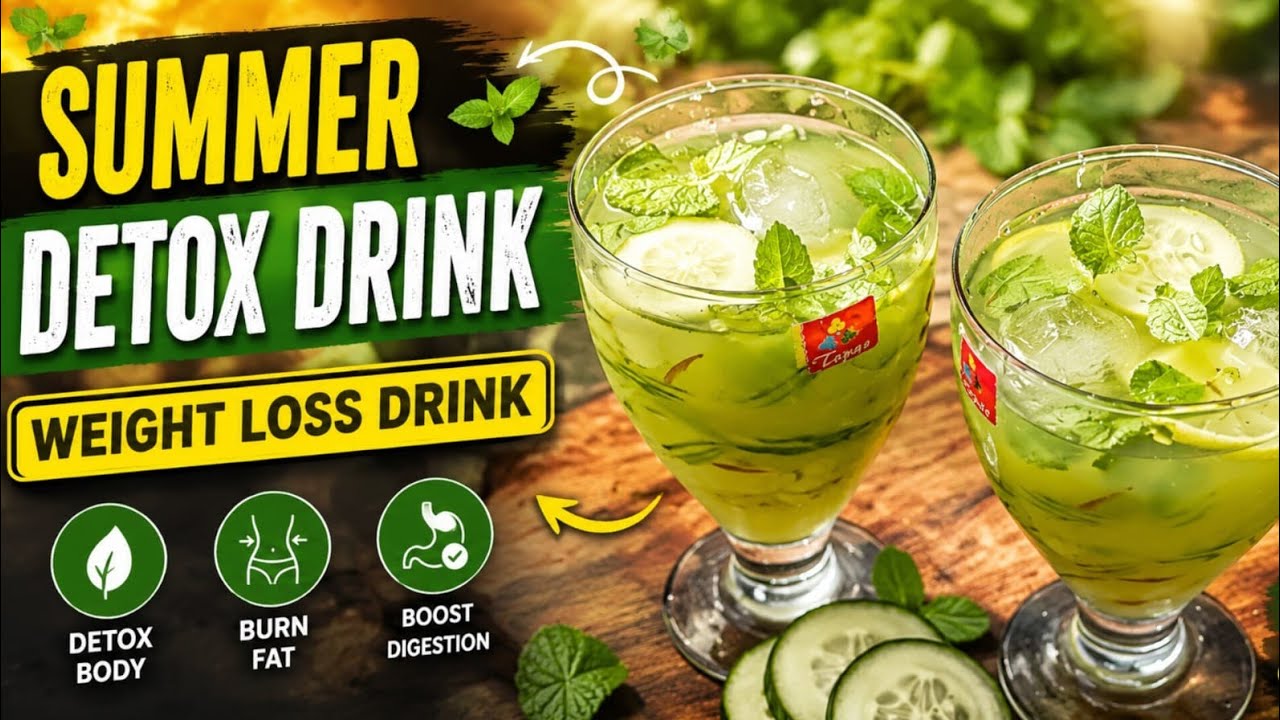 Best Summer Special Detox Drink for Weight Loss 2026🥒🍋  Fast Weight Loss Summer Drink