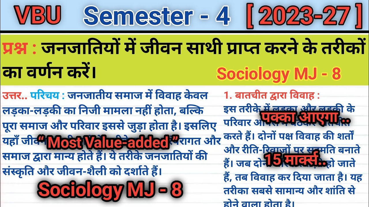 जनजातियों में जीवन साथी प्राप्त करने के तरीकों का | janjatiyon mein jivansathi prapt karne ke tarike