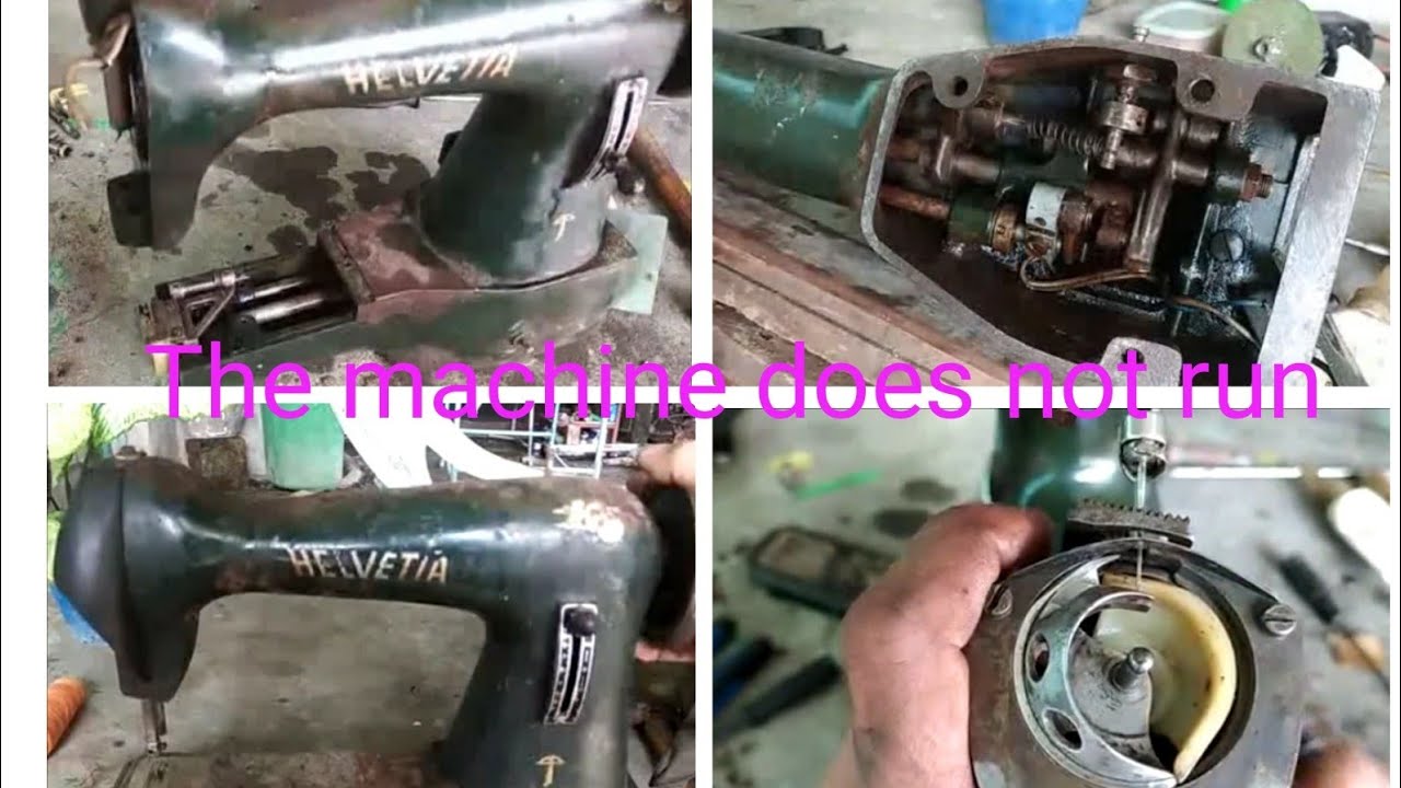 Sew machine စက်ကြပ်ပြီးလှည့်မရတာပြုပြင်ပုံလေး