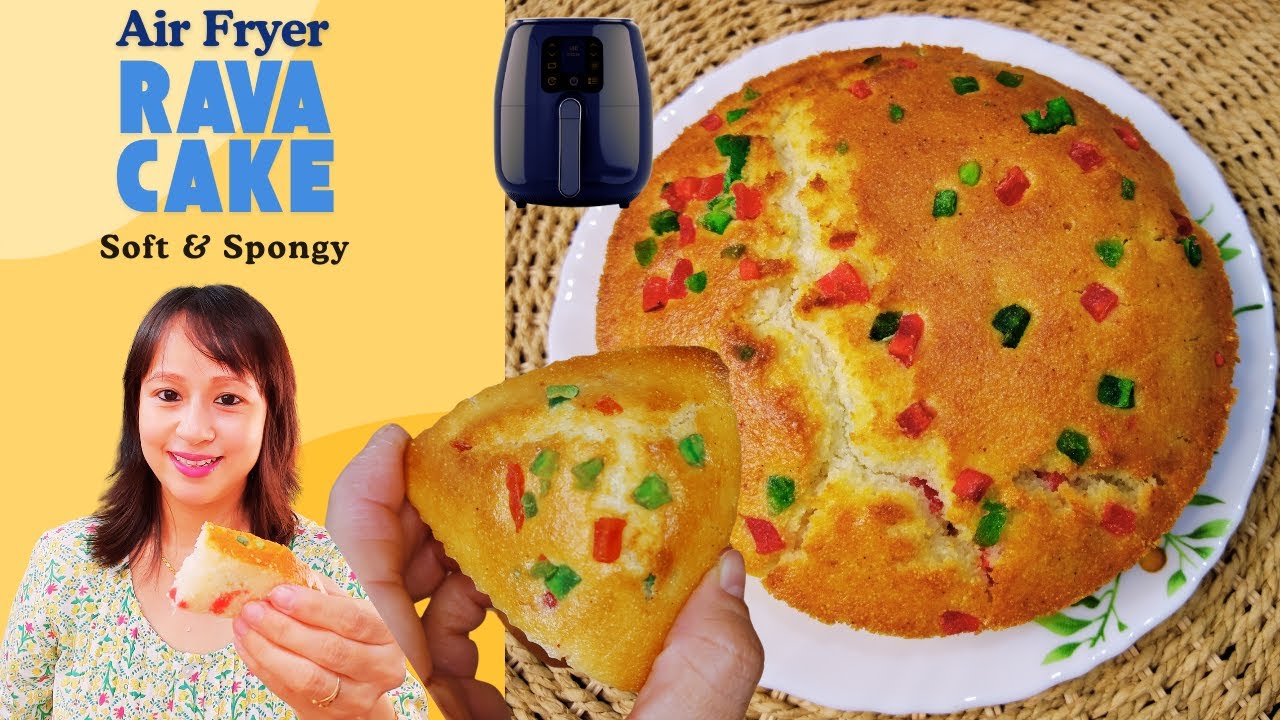 Simple Air Fryer Rava Cake Recipe || How to bake cake in a Air Fryer || 