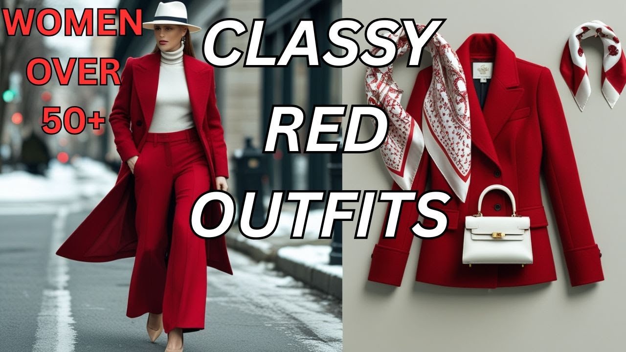 How to Look Classy & Elegant After 50+ | Timeless & Chic In RED,#valentineideas   #valentinesday