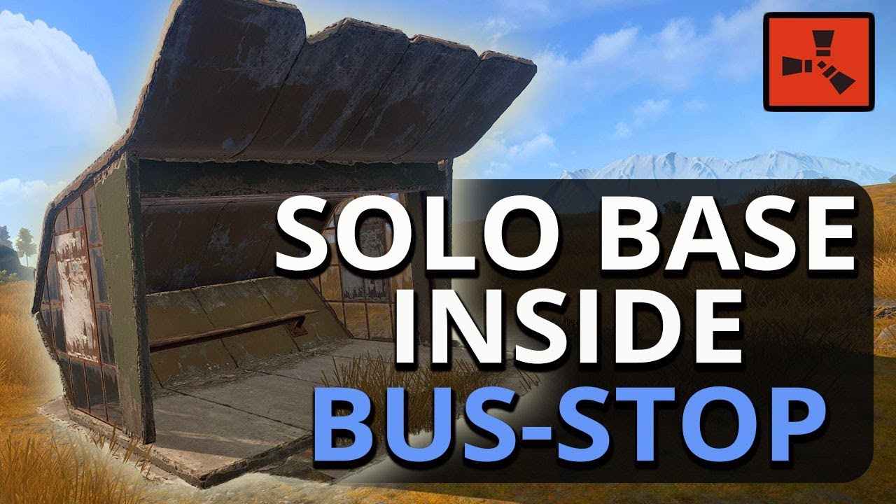 Building A SWEET SOLO Bus-Stop BASE!! Rust Solo Survival Ep1