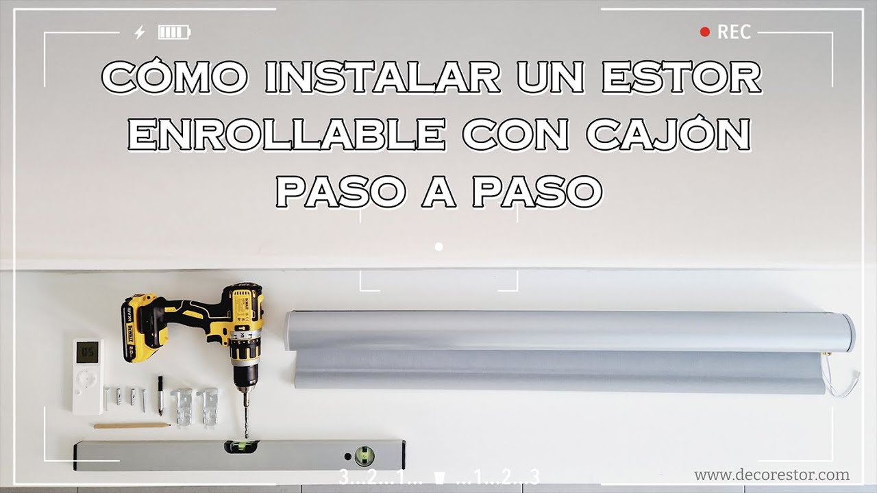 Instalación paso a paso de un estor enrollable con cajón