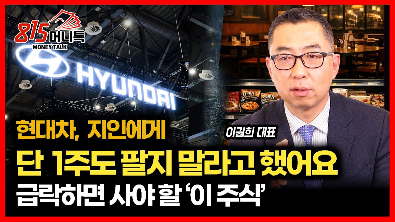 현대차 '지인에게 지금은 단 1주도 팔지 말라고 한 이유' / 주가 급락 나오면 살 '이 주식'  | 이권희 대표