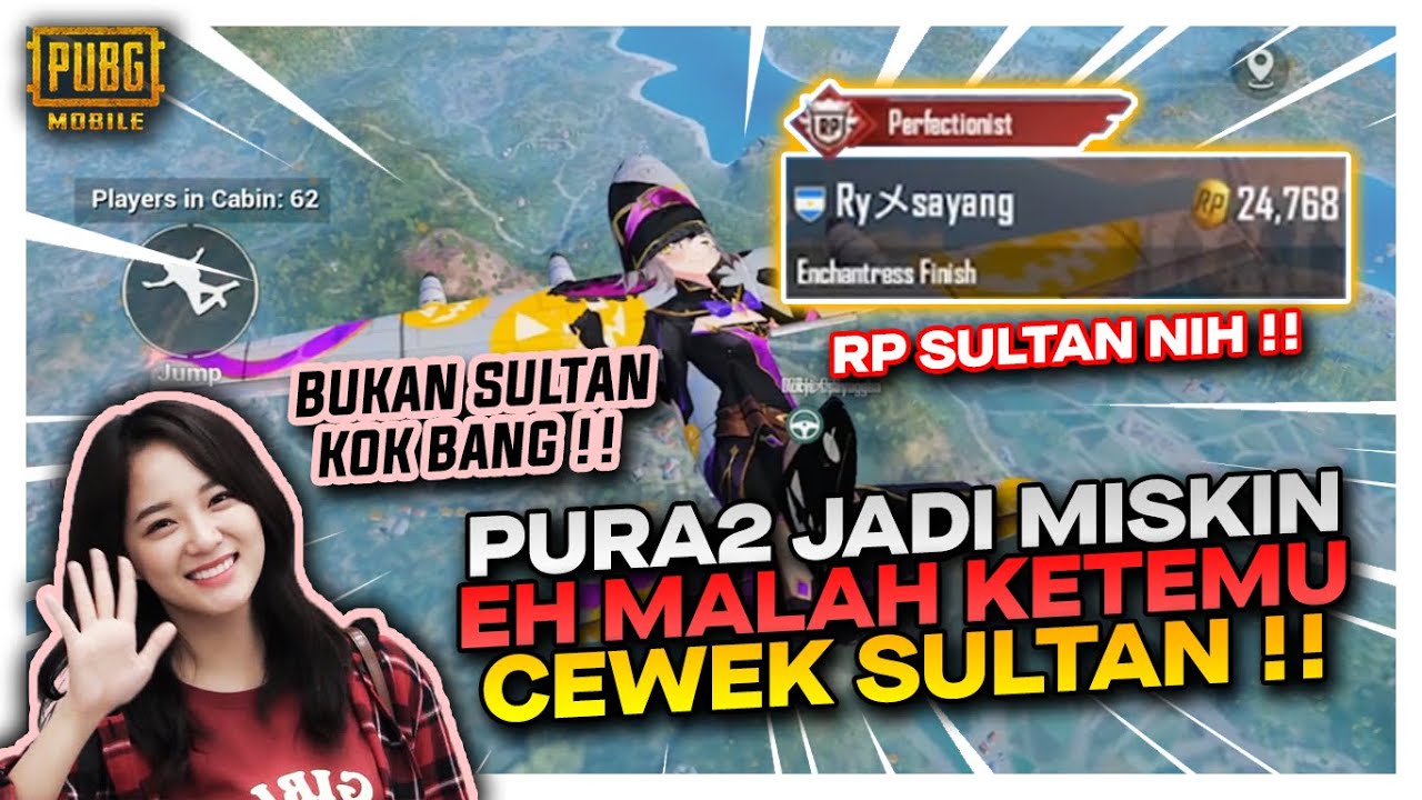 PURA-PURA JADI PLAYER MISKIN , EH MALAH KETEMU CEWEK SULTAN YANG PUNYA PESAWAT - PUBG MOBILE