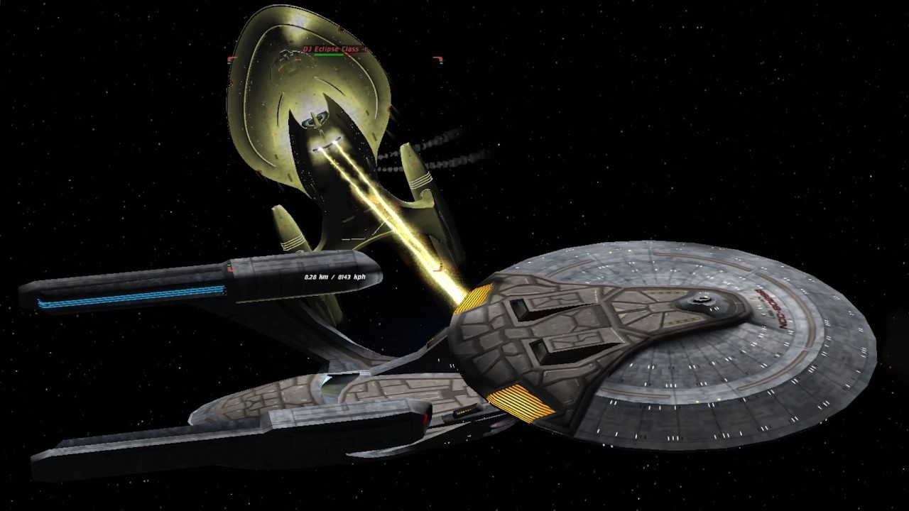 VIEWER REQUEST! Atolm's Titan vs The Eclipse Class Enterprise G | Star Trek Bridge Commander