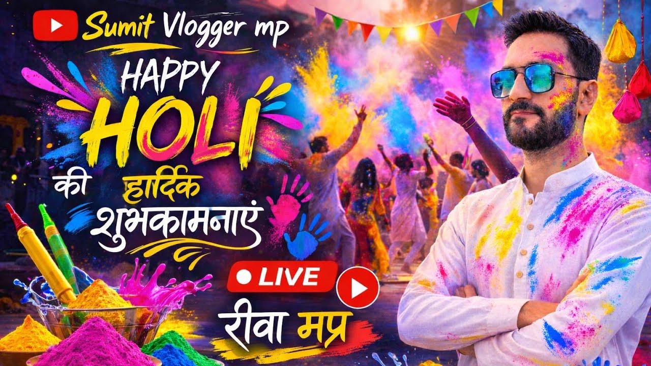 Happy holi my friend welcome to my live stream