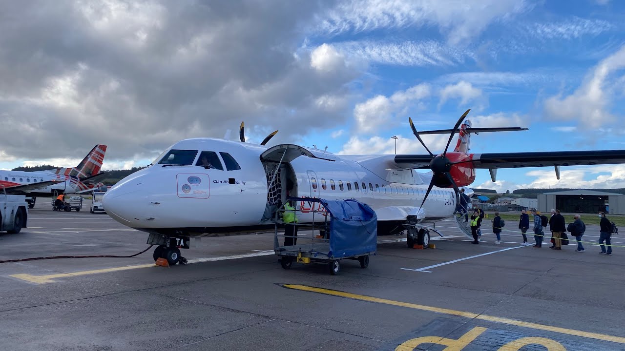 Loganair ATR 72-600 G-LMTA Departure from Aberdeen | First day of operation for Loganair