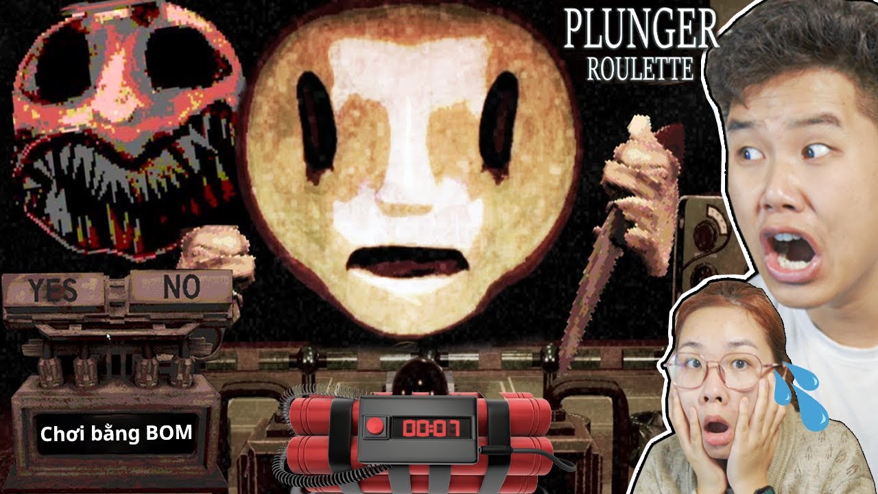 Cò quay BOM TNT may rủi nhân đôi tiền thưởng cùng bqThanh & Ốc trong Plunger Rulette