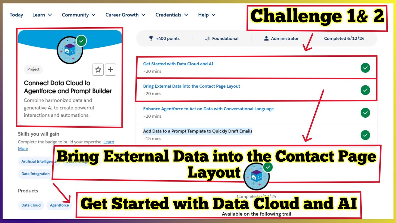 Bring External Data into the Contact Page Layout|Connect Data Cloud to Agentforce and Prompt Builder