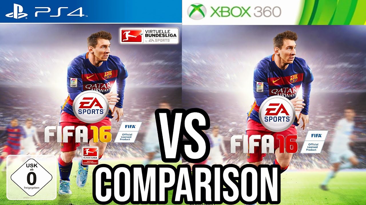 FIFA 16 PS4 против Xbox 360