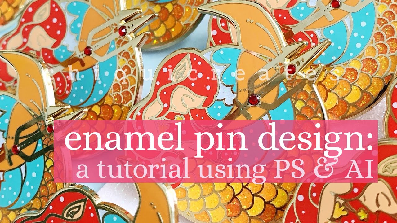 Enamel Pin Tutorial: How I design & prepare enamel pin artwork using Photoshop and Illustrator