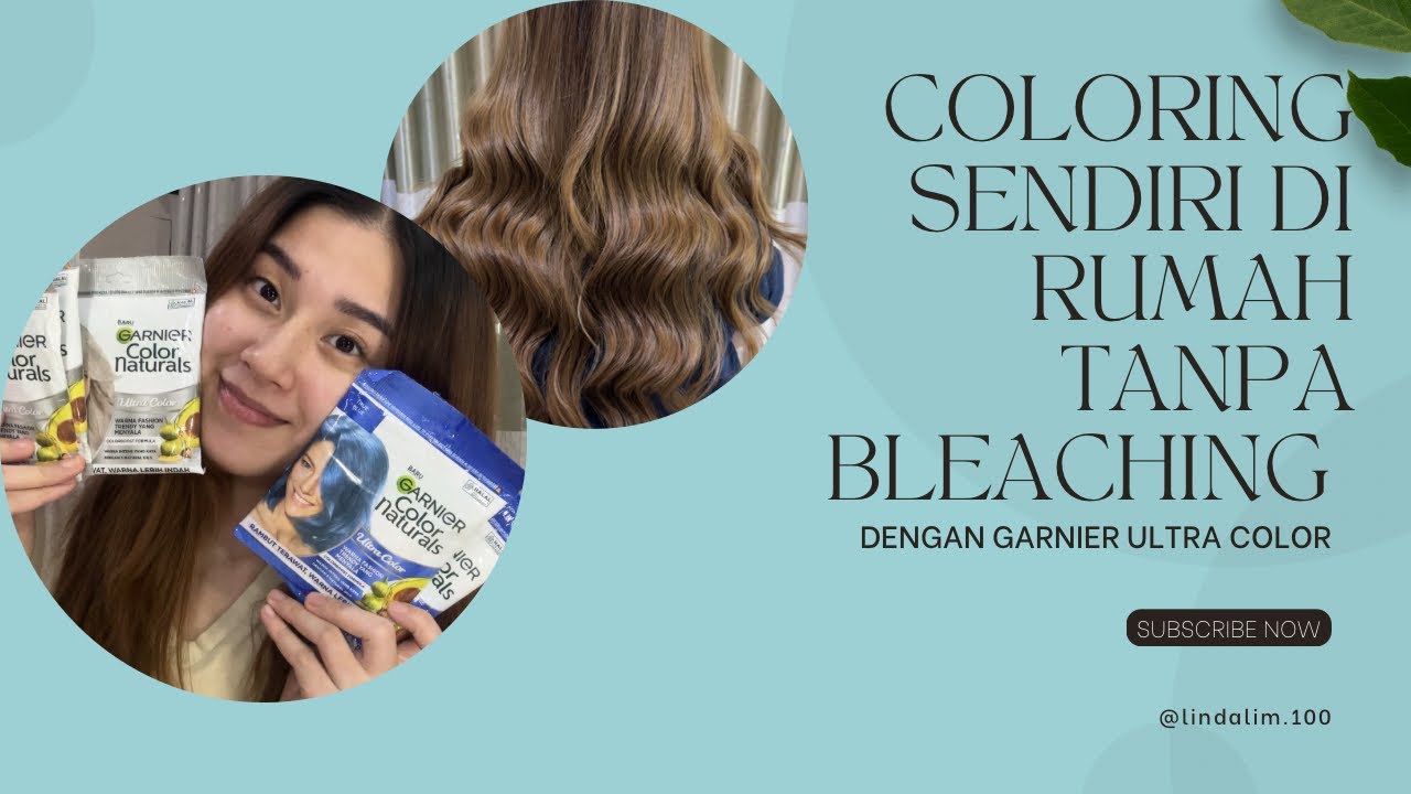 warnain rambut sendiri dirumah tanpa bleaching dengan garnier ultra color ash blonde mix trus blue