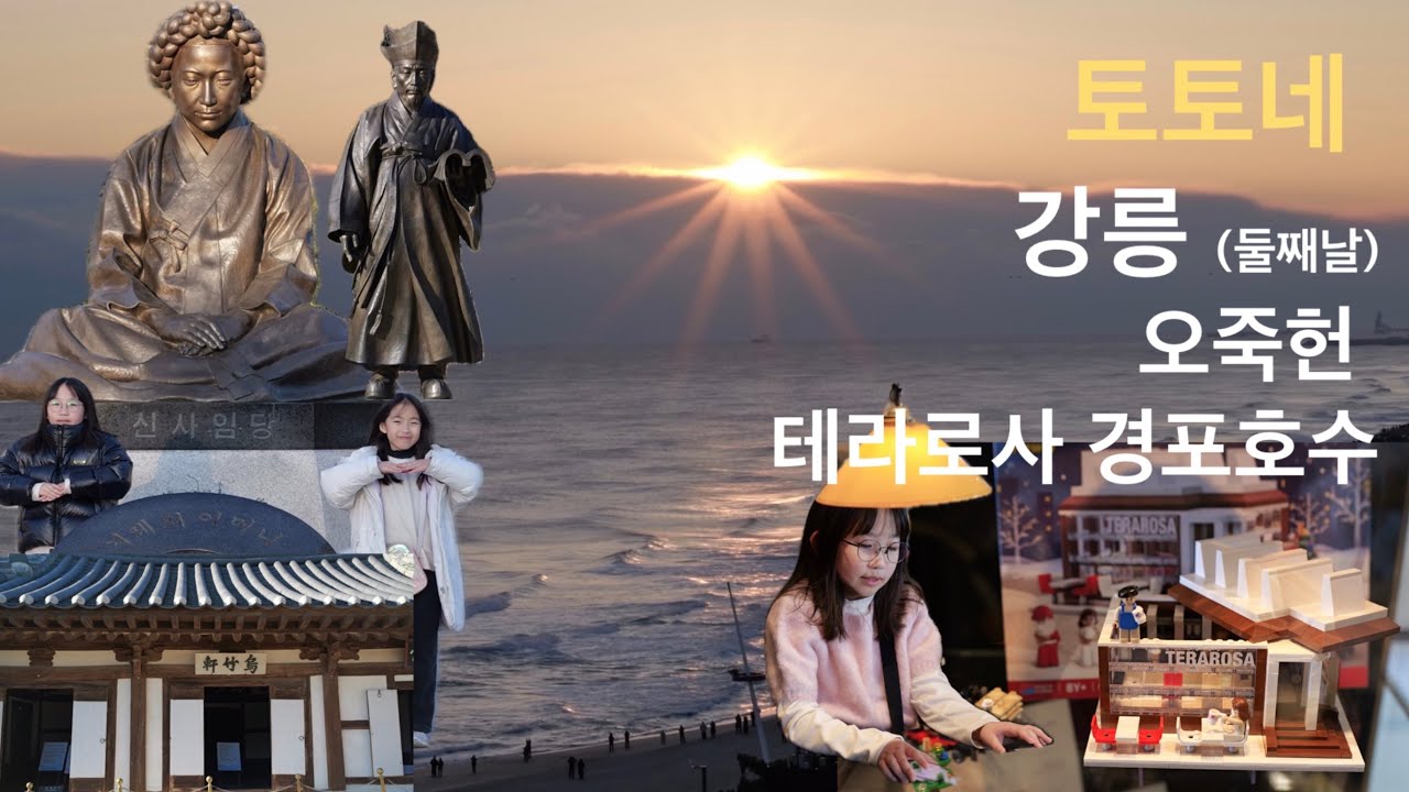 강릉 여행 | 새해 일출 오죽헌 테라로사 경포호수점 | 토토네 여행 브이로그
