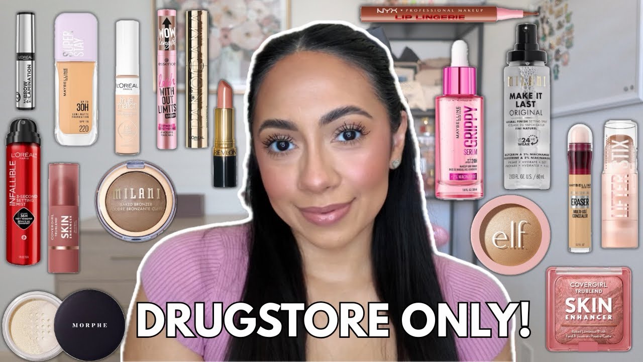 Full Face Using ONLY Drugstore Makeup