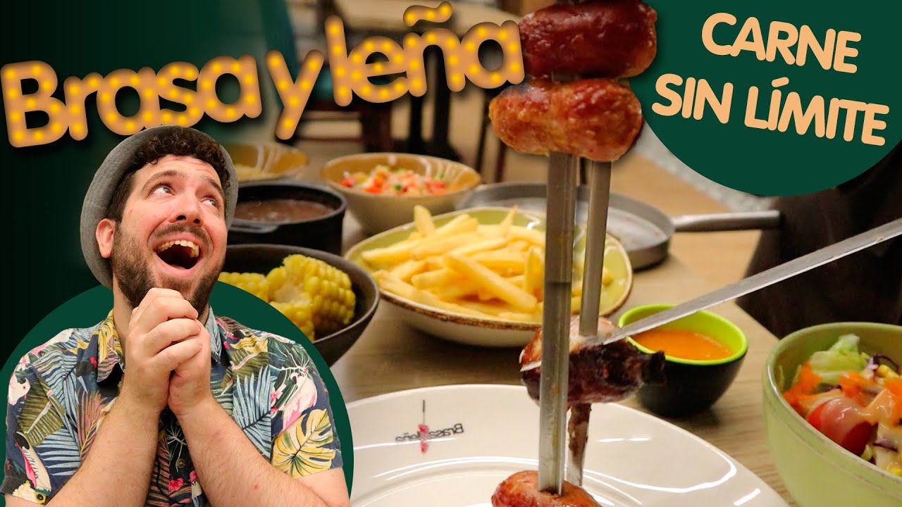¡COMIENDO CARNE SIN LÍMITE! Probando TODA LA CARNE Y GUARNICIONES del buffet RODIZIO Brasayleña