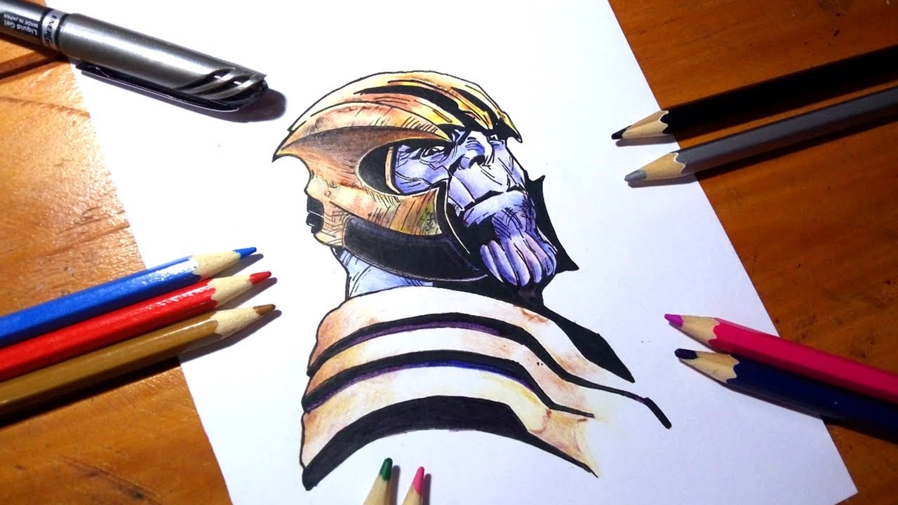 Como Desenhar o thanos 🔥