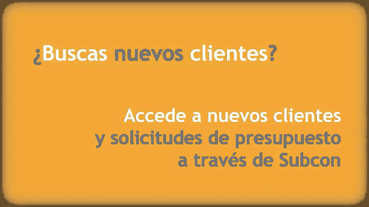 Subcon - Mercado Online de Subcontratación Industrial