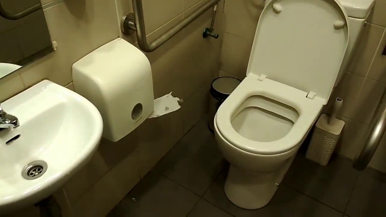 Jika Mio at Israel MacDonalds тестирование напольного унитаза с бачком Джика Мио