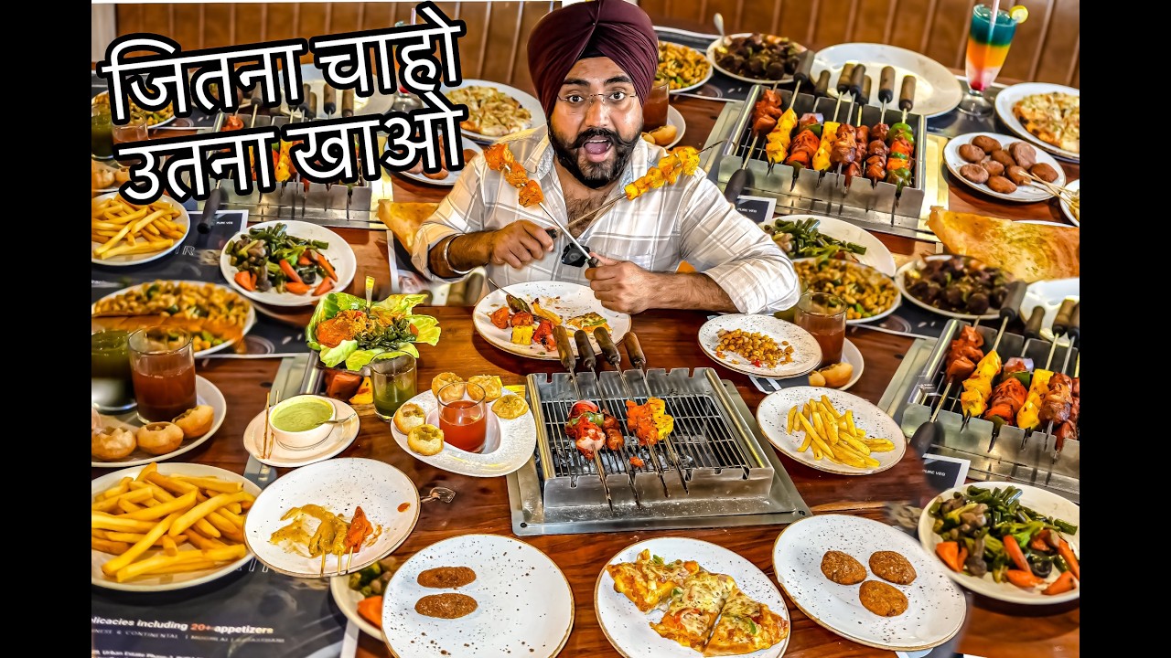 UNLIMITED Luxurious Food Buffet | Best Unlimited Veg Food | Unlimited Indian Street Food