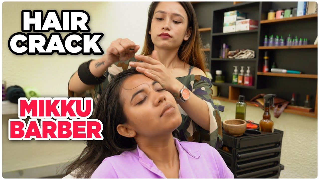ASMR Hair Cracking Head Massage by Indian Female Barber MIKKU #MIKKUBARBER