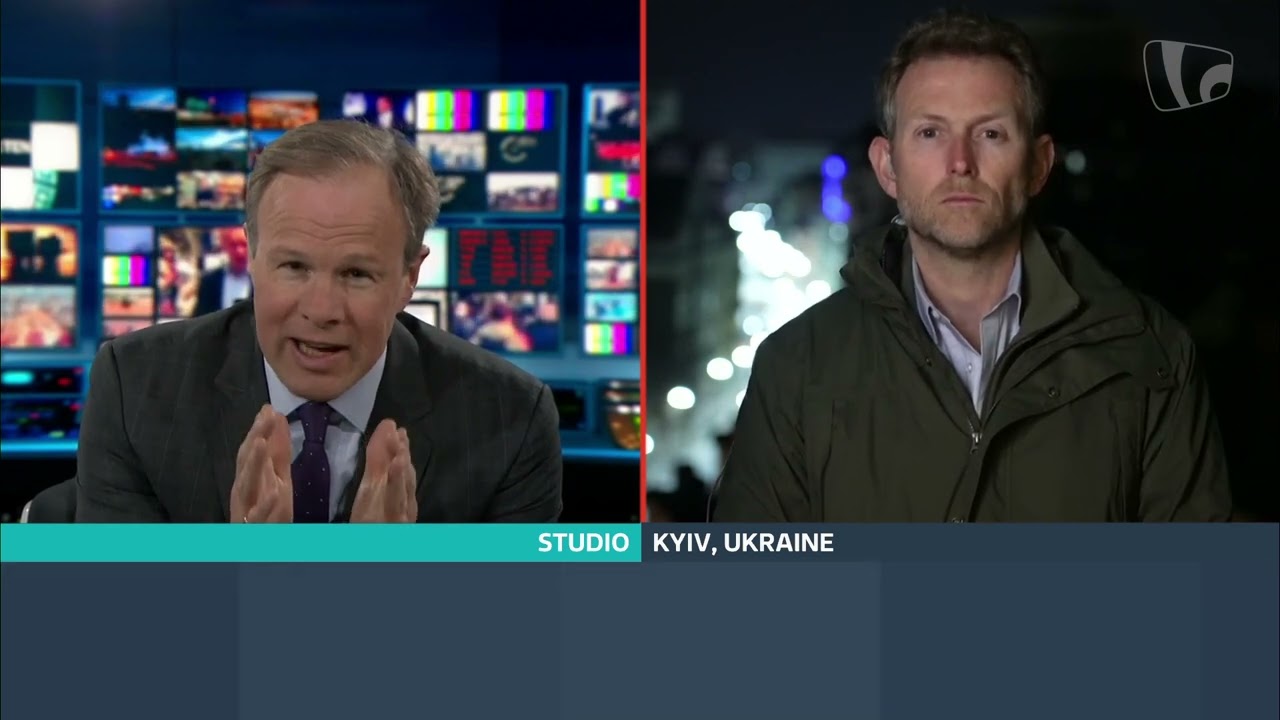 ITV News at Ten comes from Leeds due to power cut at ITN in London (4th April 2022)