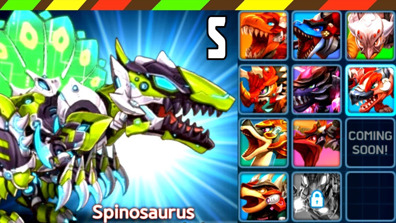Dino Battle #41: Spinosaurus VS Boss Stegosaurus, Ankylosaurus, Brachiosaurus - Hard Mode | DCTE VN