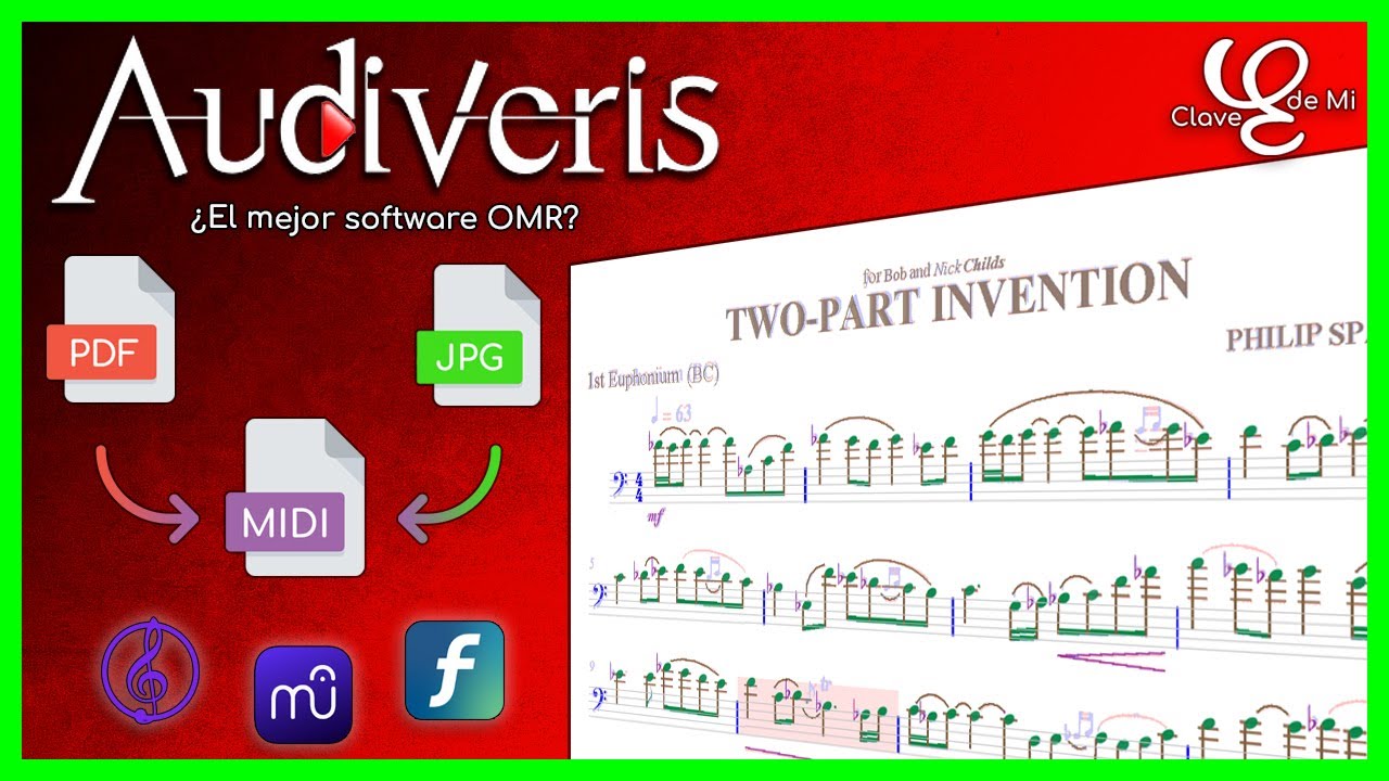 🔍 PDF a MIDI: Explorando AUDIVERIS, el software OMR gratuito que utiliza MUSESCORE