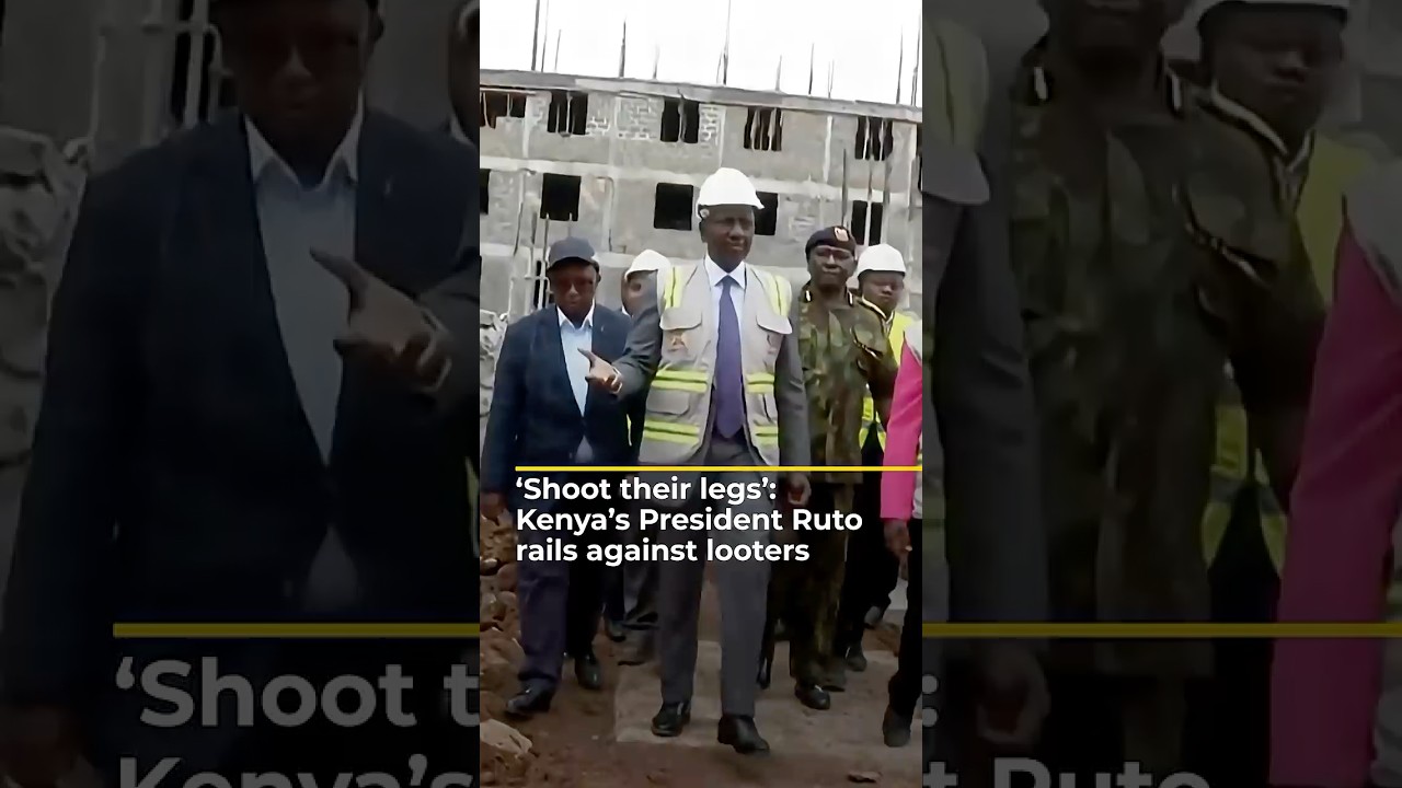 &lsquo;Shoot their legs&rsquo;: Kenya&rsquo;s President Ruto rails against looters | AJ #shorts