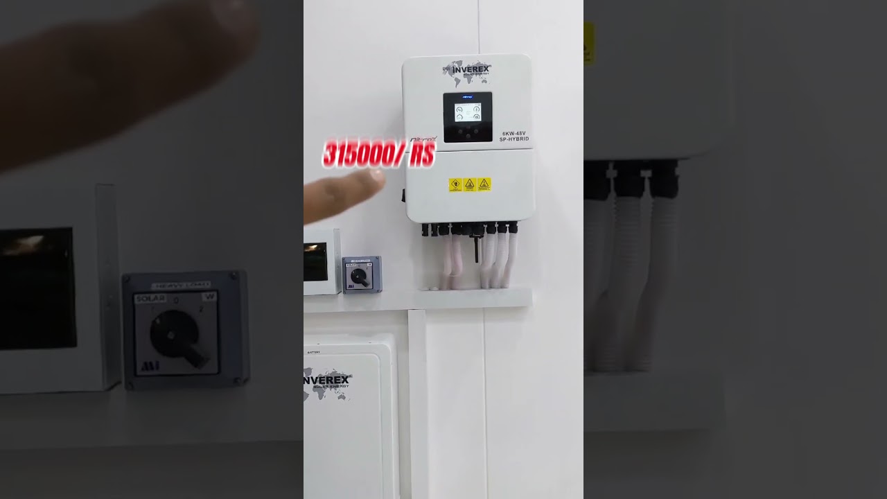 6kw solar system with inverex nitrox inverter lithium battery #solar #solarinverter