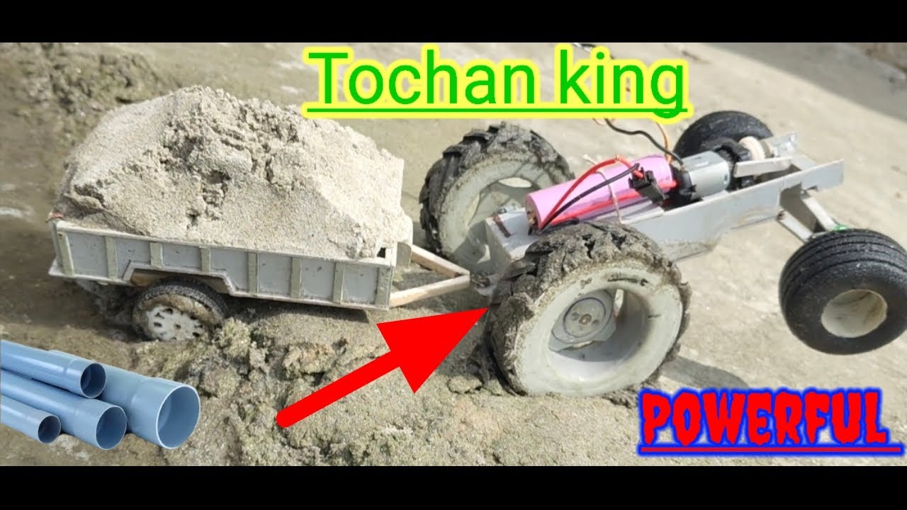 making 5050d tochan 👑👑💯💯💯💯 Very power full tractor from PVC pipe in easy steps 🚜🚜🚜😈🚜