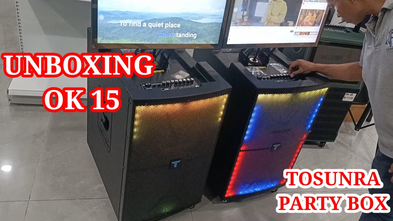 UNBOXING PARTY BOX WITH KARAOKE, TOSUNRA OK 15,GANDA NG BITAW!