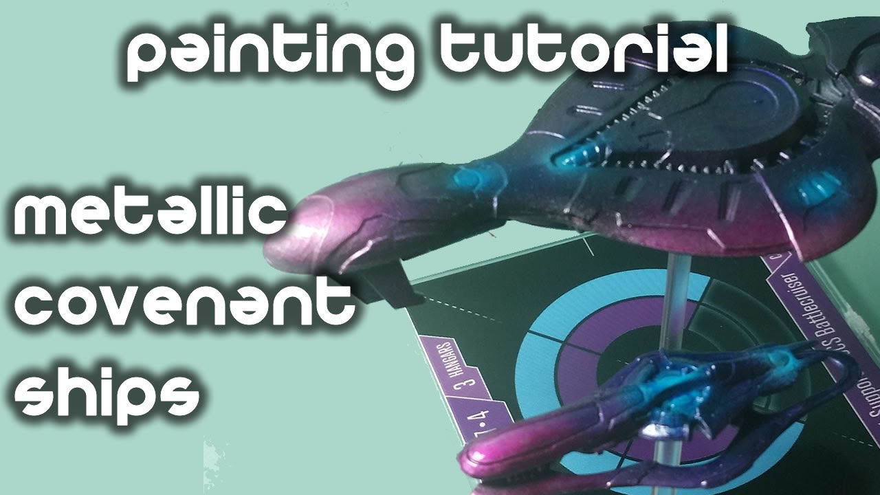 How to Paint Metallic Covenant Ships for Halo Fleet Battles