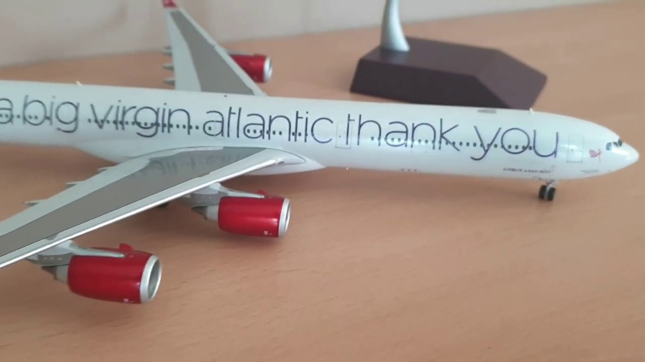 GeminiJets 1:200 Virgin Atlantic Airbus A340-600 Unboxing