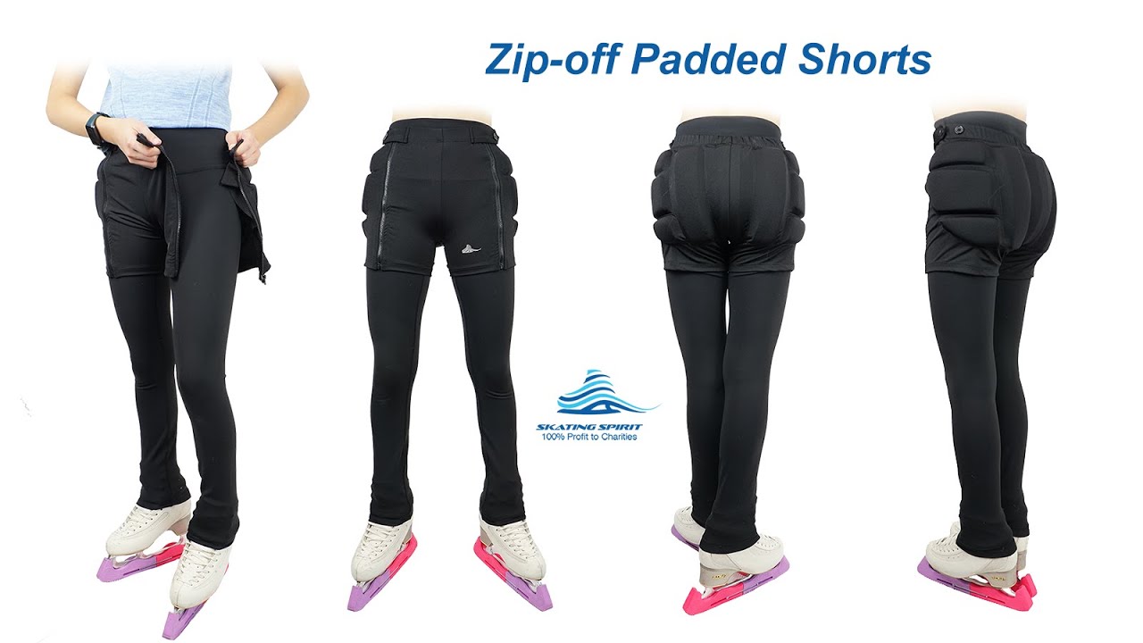 Zip-off Padded Skating Shorts Crash Pants - Skate with Ease