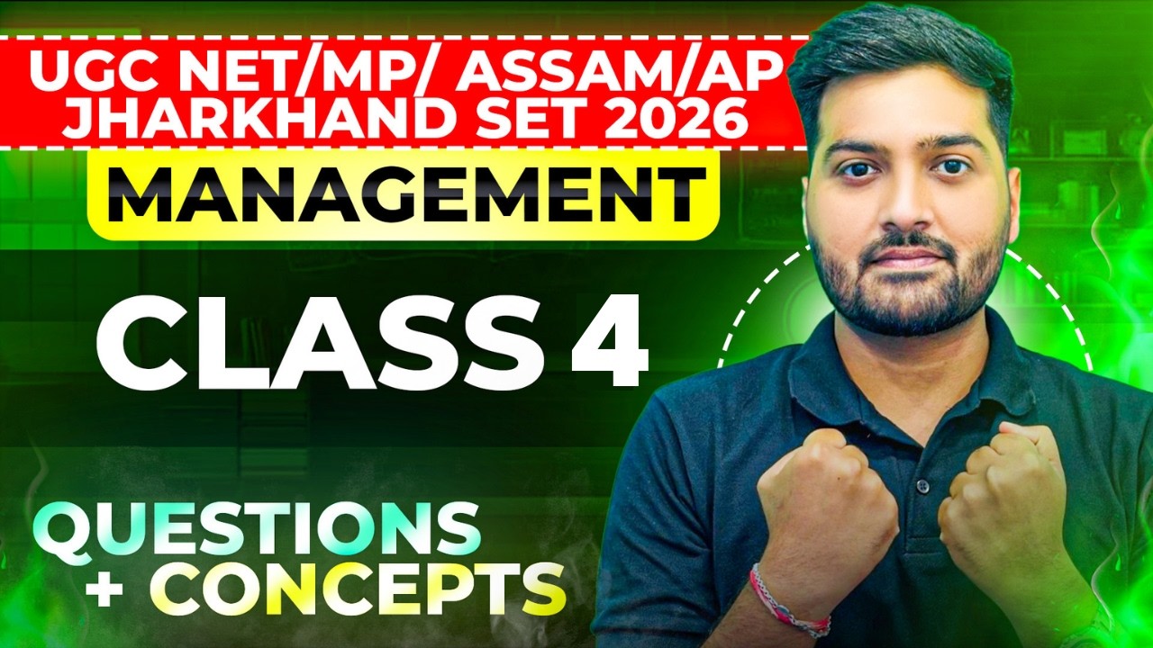 UGC NET/MP/ASSAM/AP/JHARKHAND SET 2026 | Management Important Questions & Concepts | UGC NET 2026