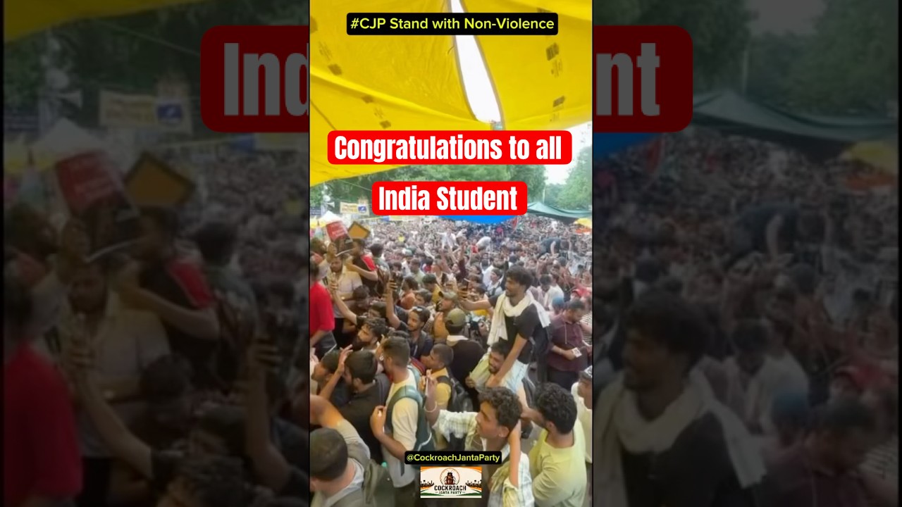 Congratulations to all india Student for this Victory |Jai hind Jai bharat #cjp #cockroachjantaparty