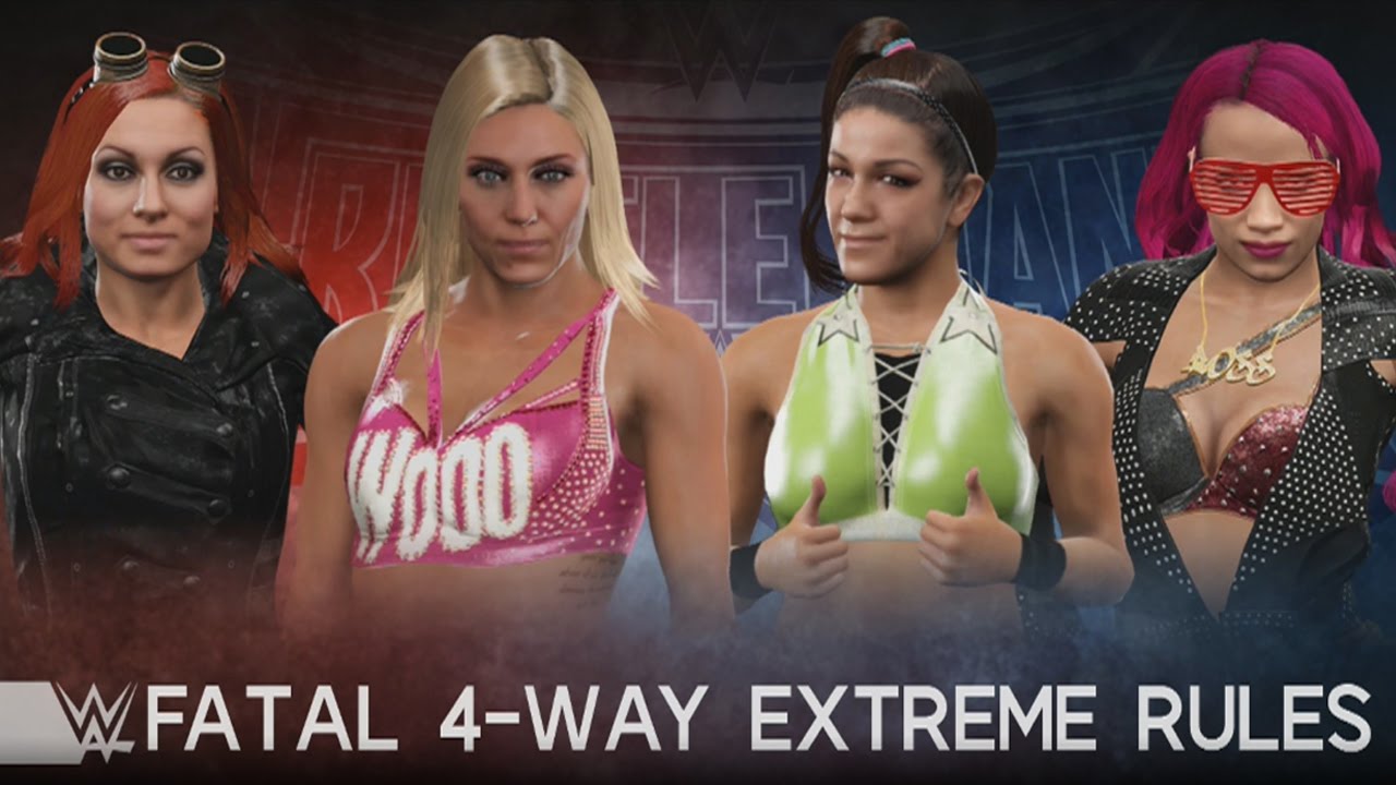 WWE 2K17: Charlotte Vs Sasha Banks Vs Bayley Vs Becky Lynch