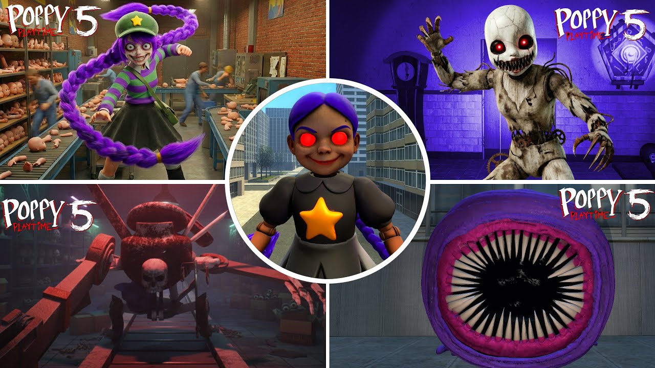 All Jumpscares Sence Lily Lovebraids vs Protopyte 1007 in Poppy Playtime Chapter 5 Full Game