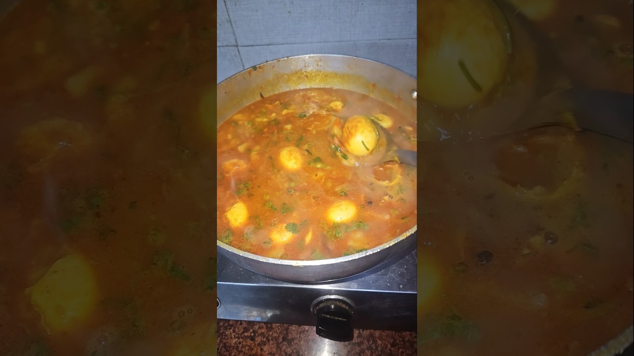 Potato egg curry recipe. 